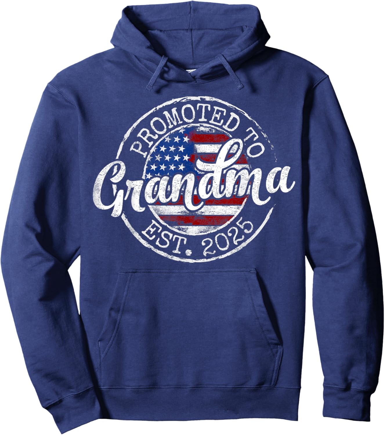 Promoted to Grandma Est 2025 1St Time Grandma to Be Gifts Hoodie - Hoodie | Navy