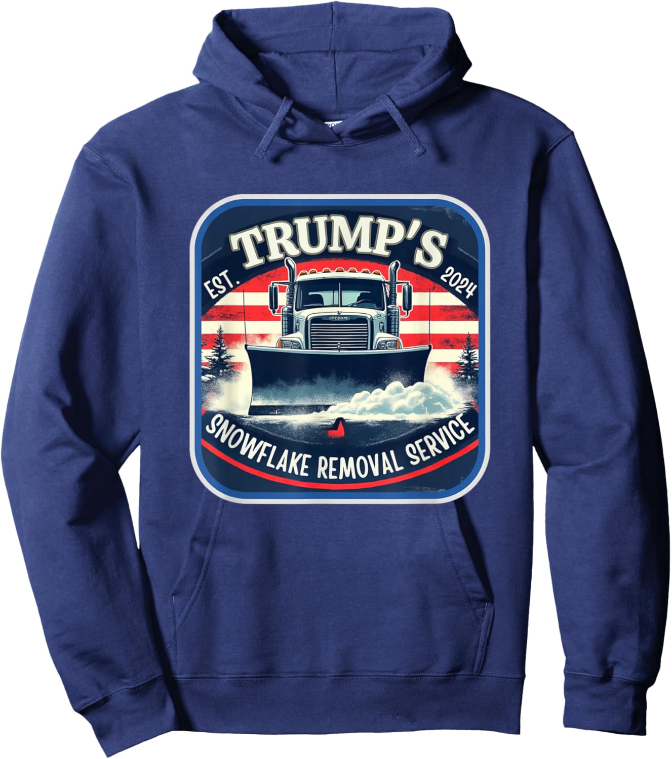 Milwaukee Trump's Snowflake Removal Service Funny Trump 2024 Hoodie - Hoodie | Navy