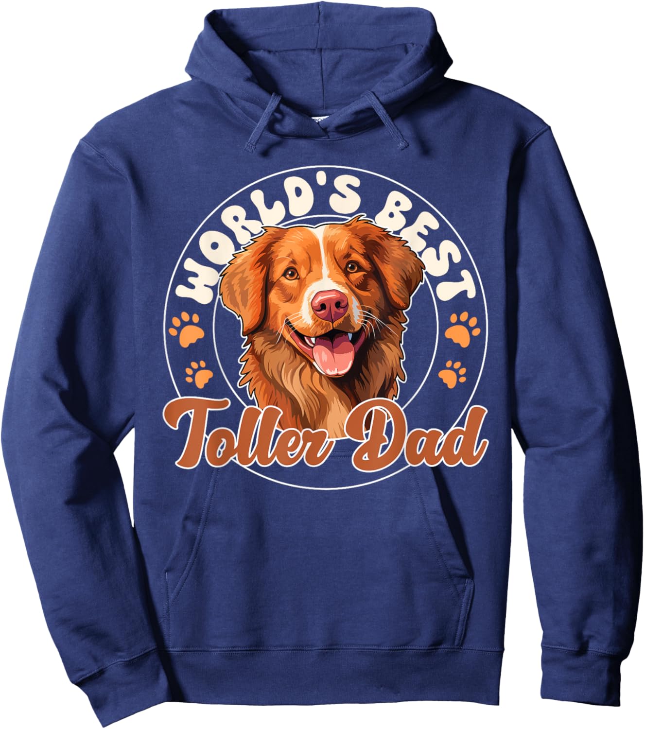 Nova Scotia Duck Tolling Retriever World's Best Toller Dad Hoodie - Hoodie | Navy
