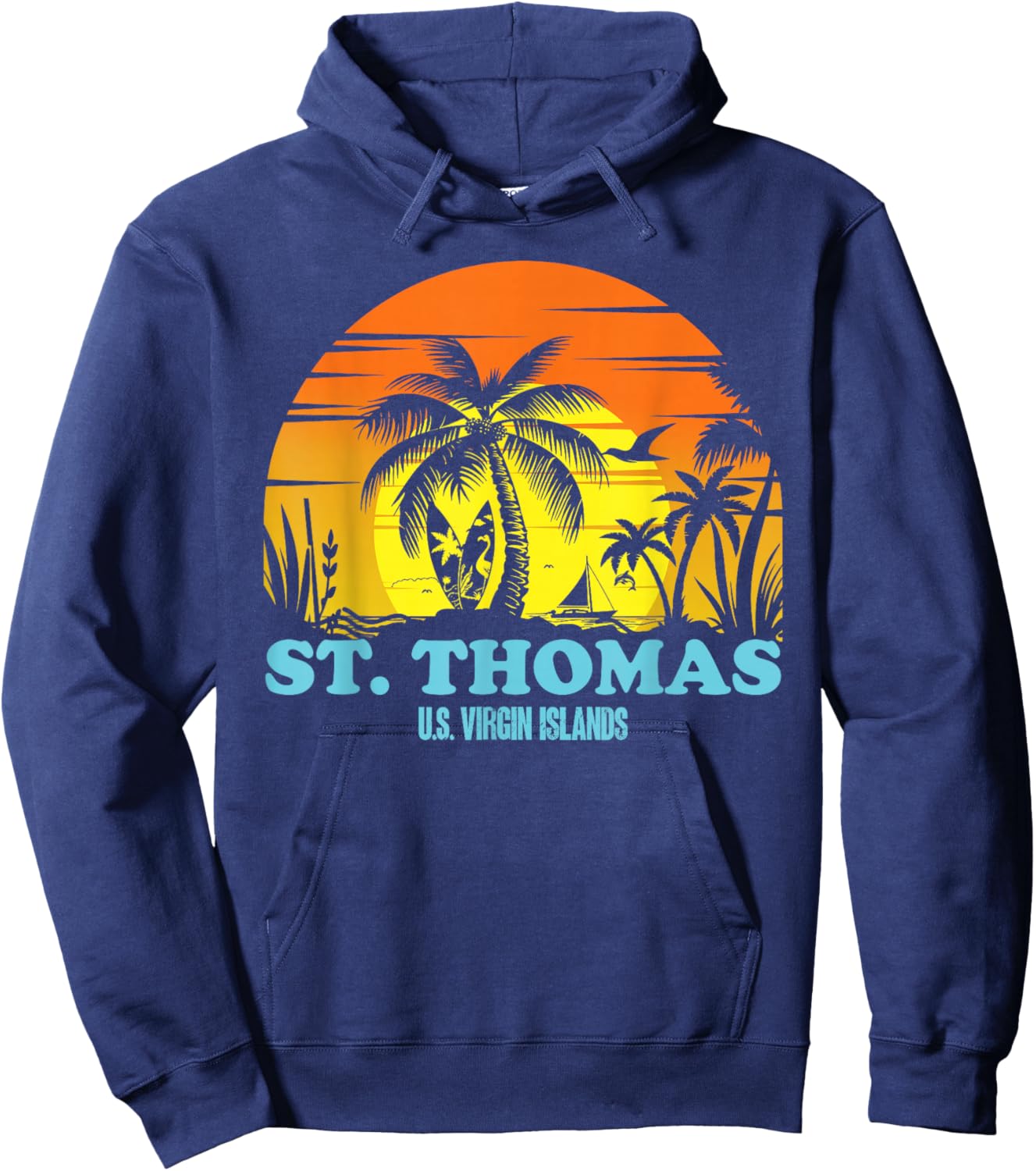 St. Thomas US Virgin Islands Tropical Beach USVI Souvenirs Hoodie - Hoodie | Navy