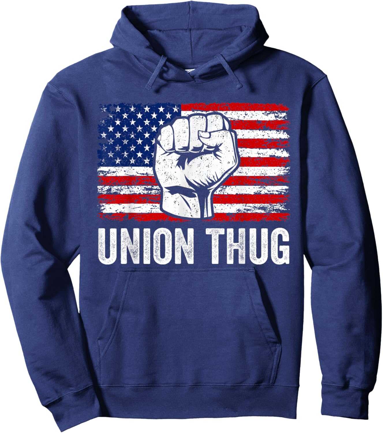 Pro Union Workers Rights Union Thug Hoodie - Hoodie | Navy