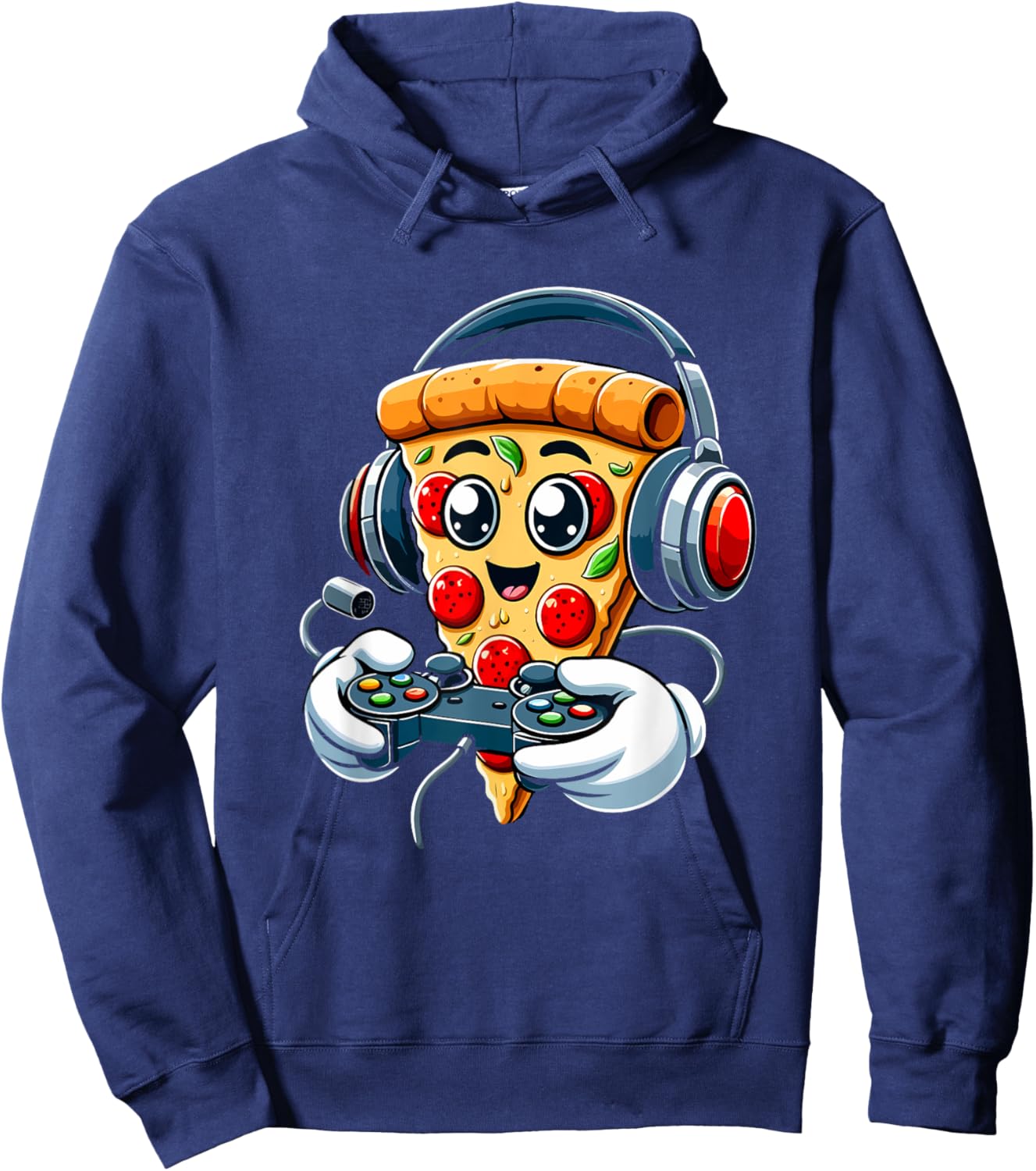 Gamer Pizza Video Gaming Boy Enthusiast Gamer Teen Hoodie - Hoodie | Navy