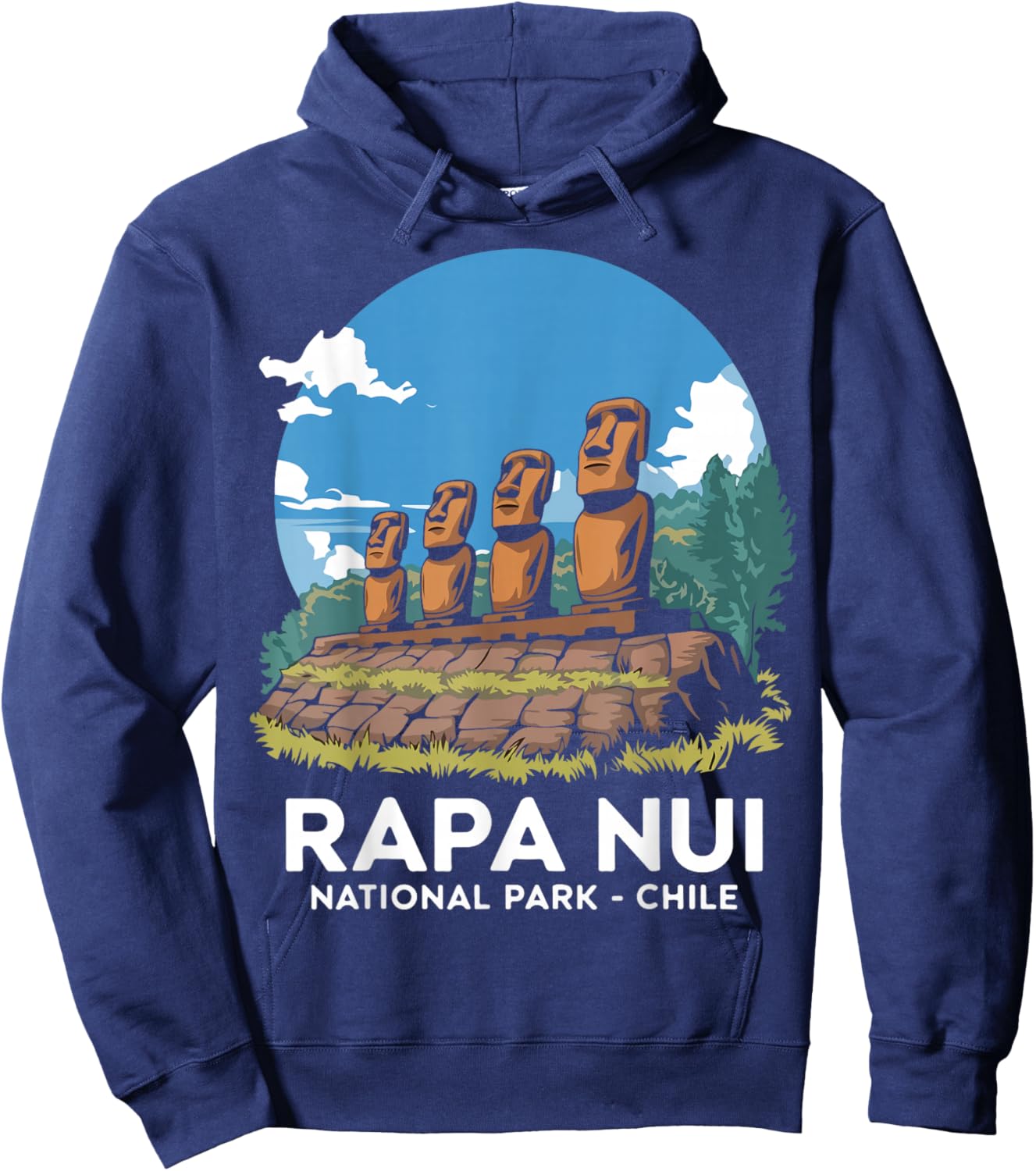 National Park Rapa Nui Easter Island Souvenir Hoodie - Hoodie | Navy