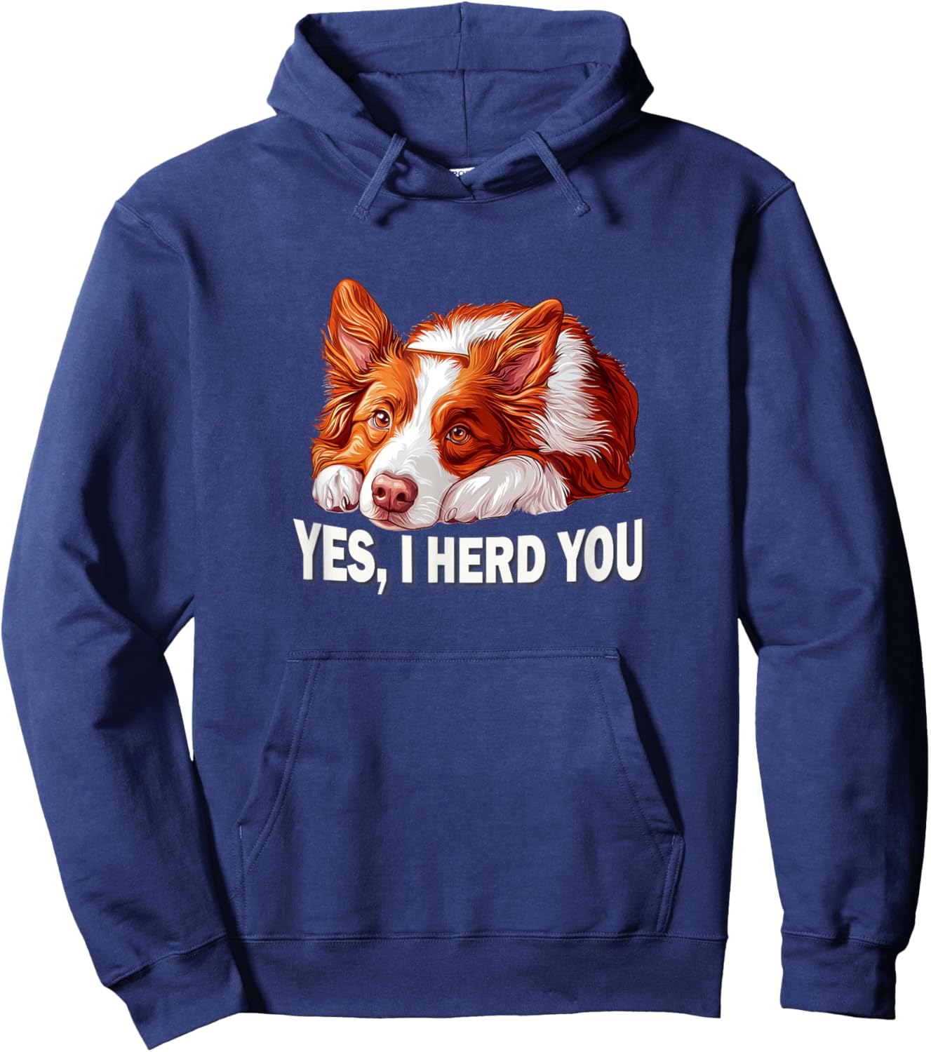 Kids Funny Herd You Red Border Collie Lover Hoodie - Hoodie | Navy