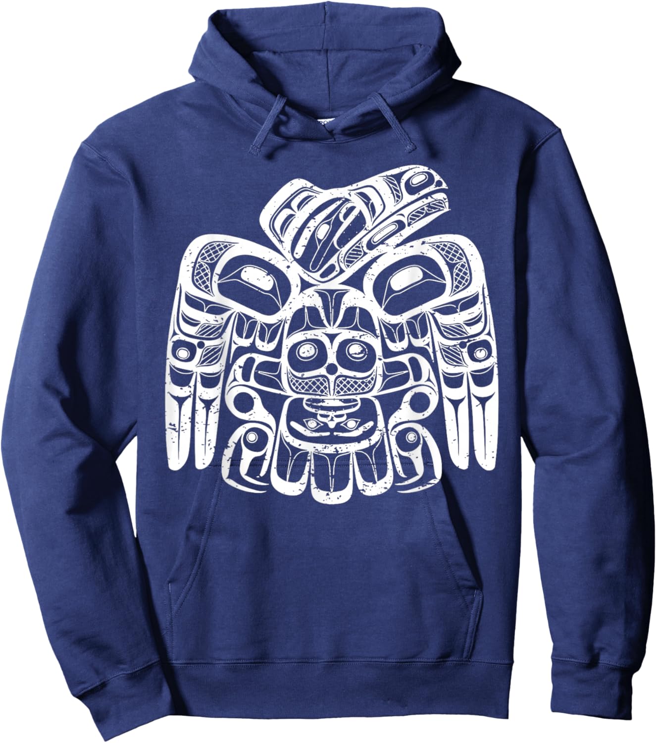 Vintage Haida Raven Native American Raven Tlingit Men Women Hoodie - Hoodie | Navy