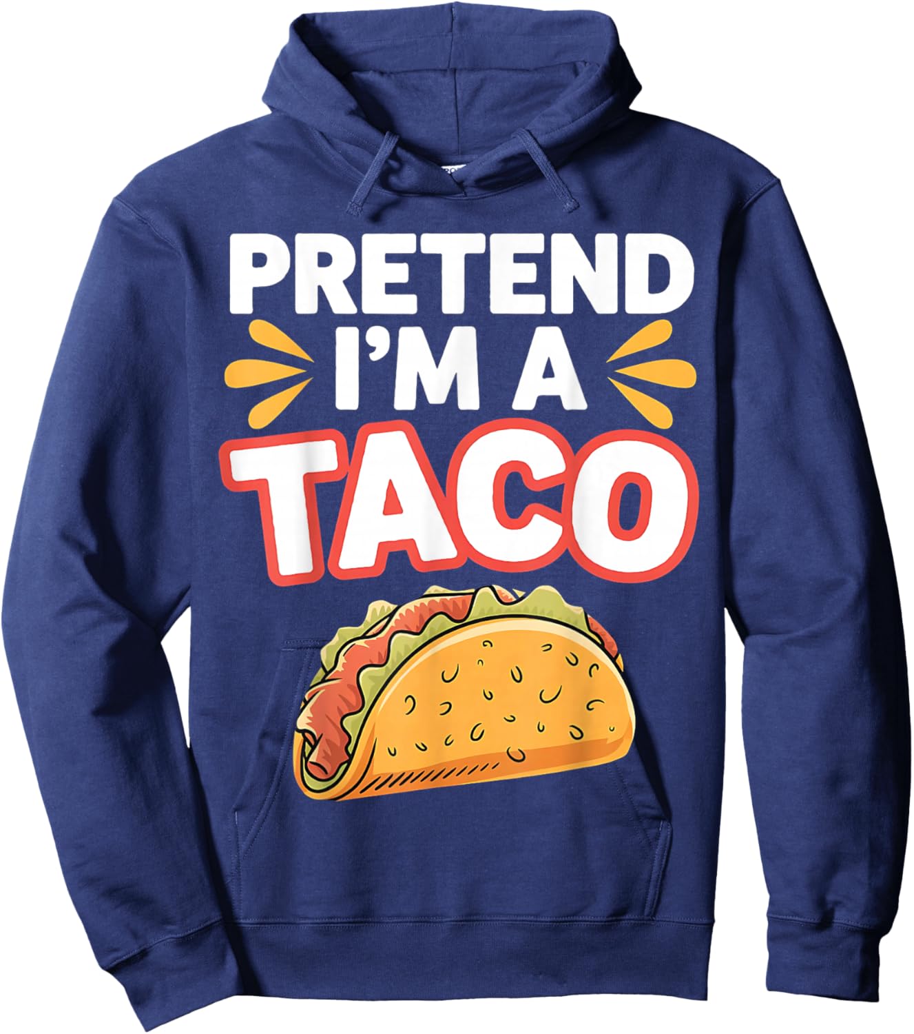 Pretend I'm a Taco Halloween Costume Kids Food Lovers Hoodie - Hoodie | Navy