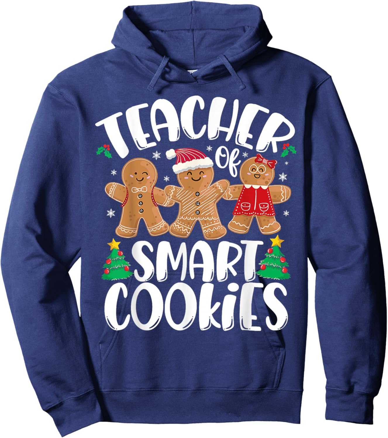 Christmas Teacher Holiday Teacher Of Smart Cookies Teachers Hoodie - Hoodie | Navy