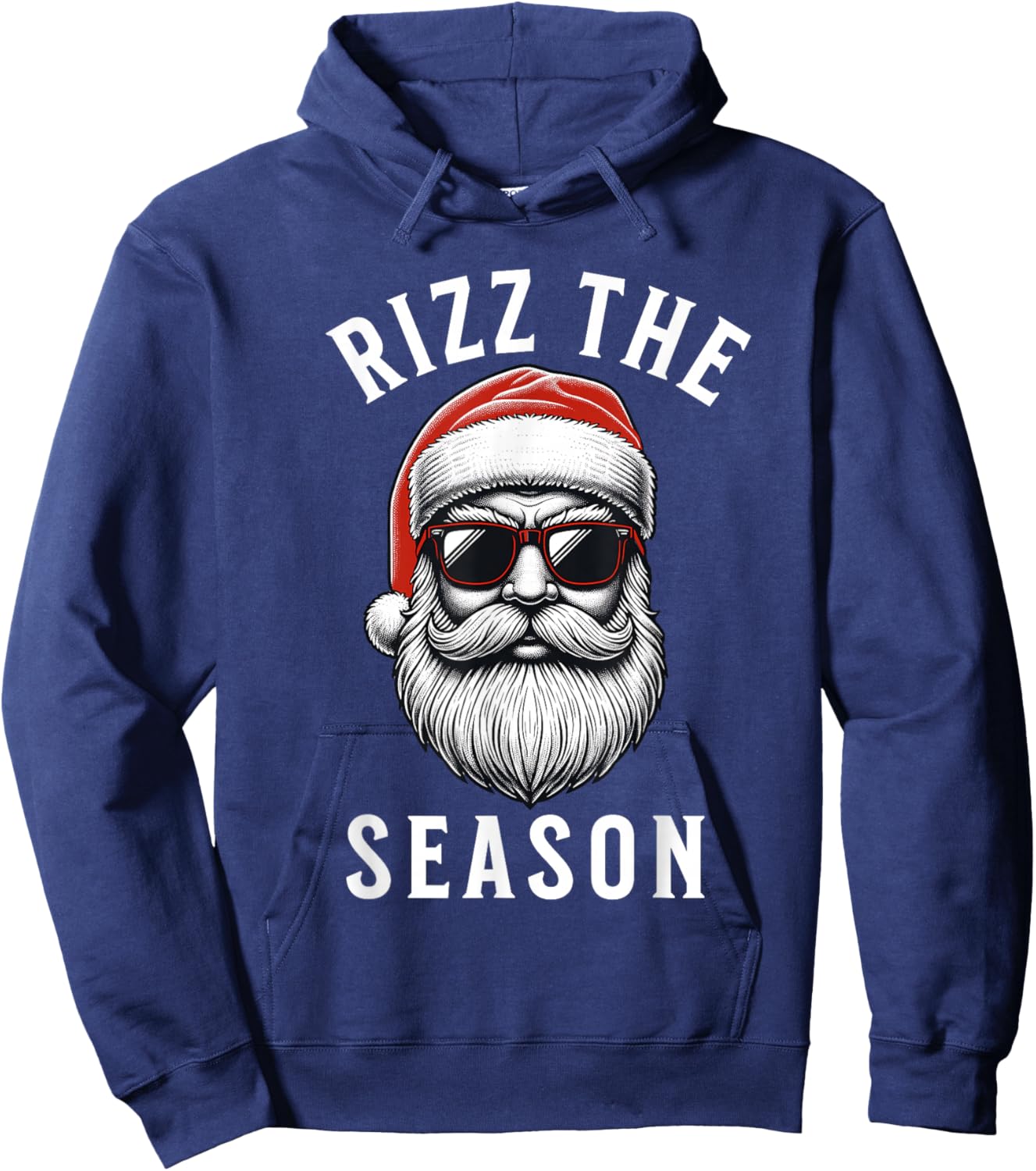 Rizz The Season Silly Christmas Funny Santa Men Teen Boys Hoodie - Hoodie | Navy