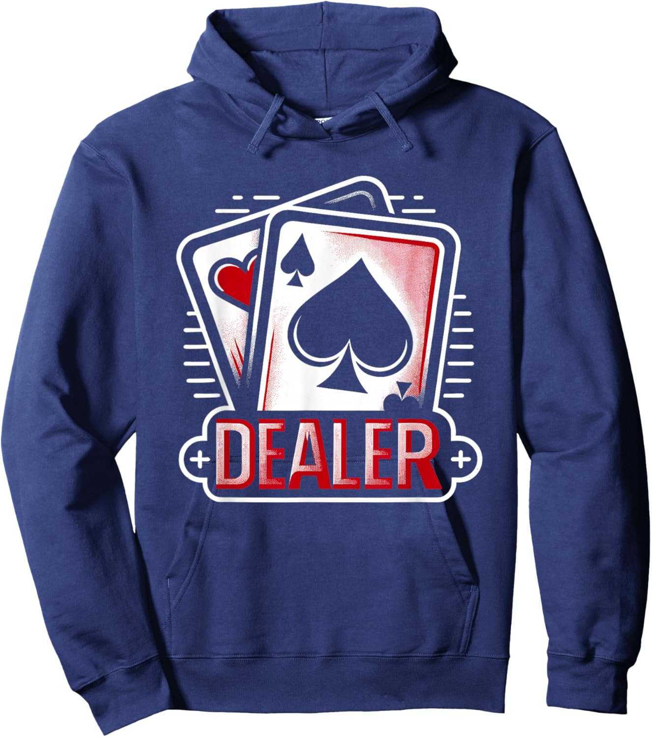 Casino Gambling Blackjack & Poker Game Card Dealers Hoodie - Hoodie | Navy