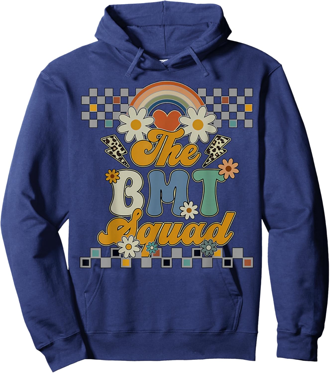 Groovy BMT Squad Bone Marrow Transplant Nurse RN Nursing Hoodie - Hoodie | Navy