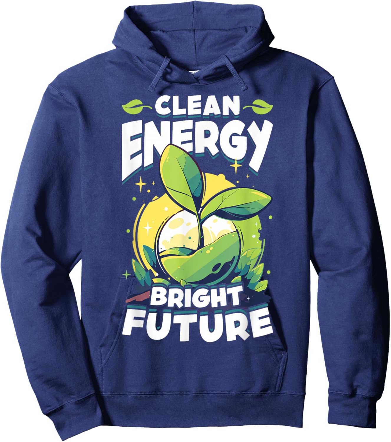 Clean Energy Bright Future Eco-Friendly Style Hoodie - Hoodie | Navy