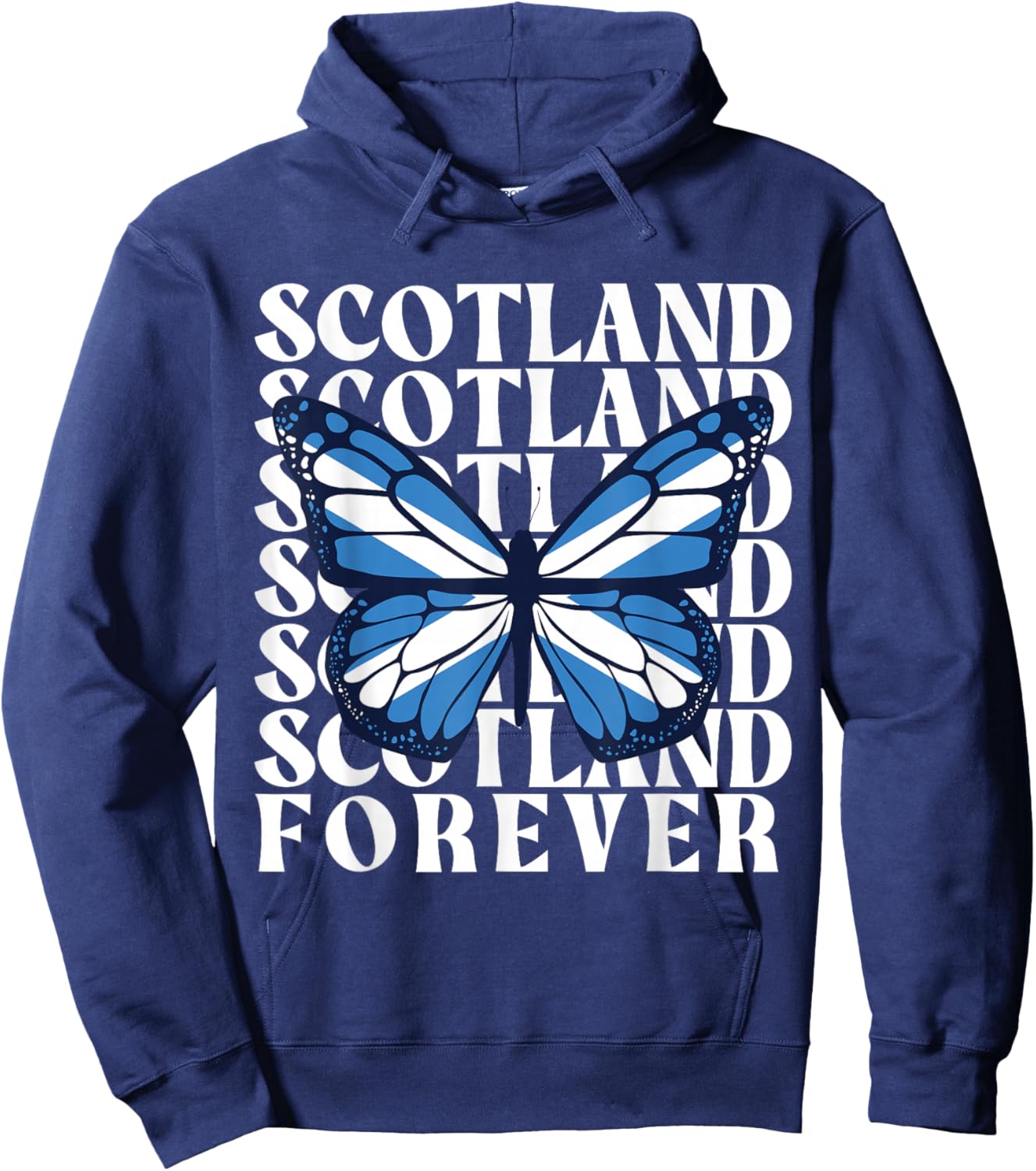 Scotland Butterfly, Scottish Woman, Scottish Girl, Scotland Hoodie - Hoodie | Navy