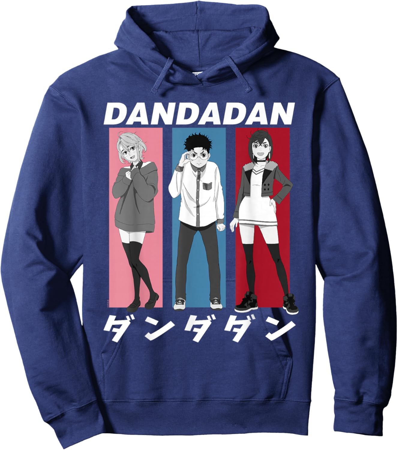 Dan Da Dan Momo Okarun Aira Colored Frames Anime Hoodie - Hoodie | Navy