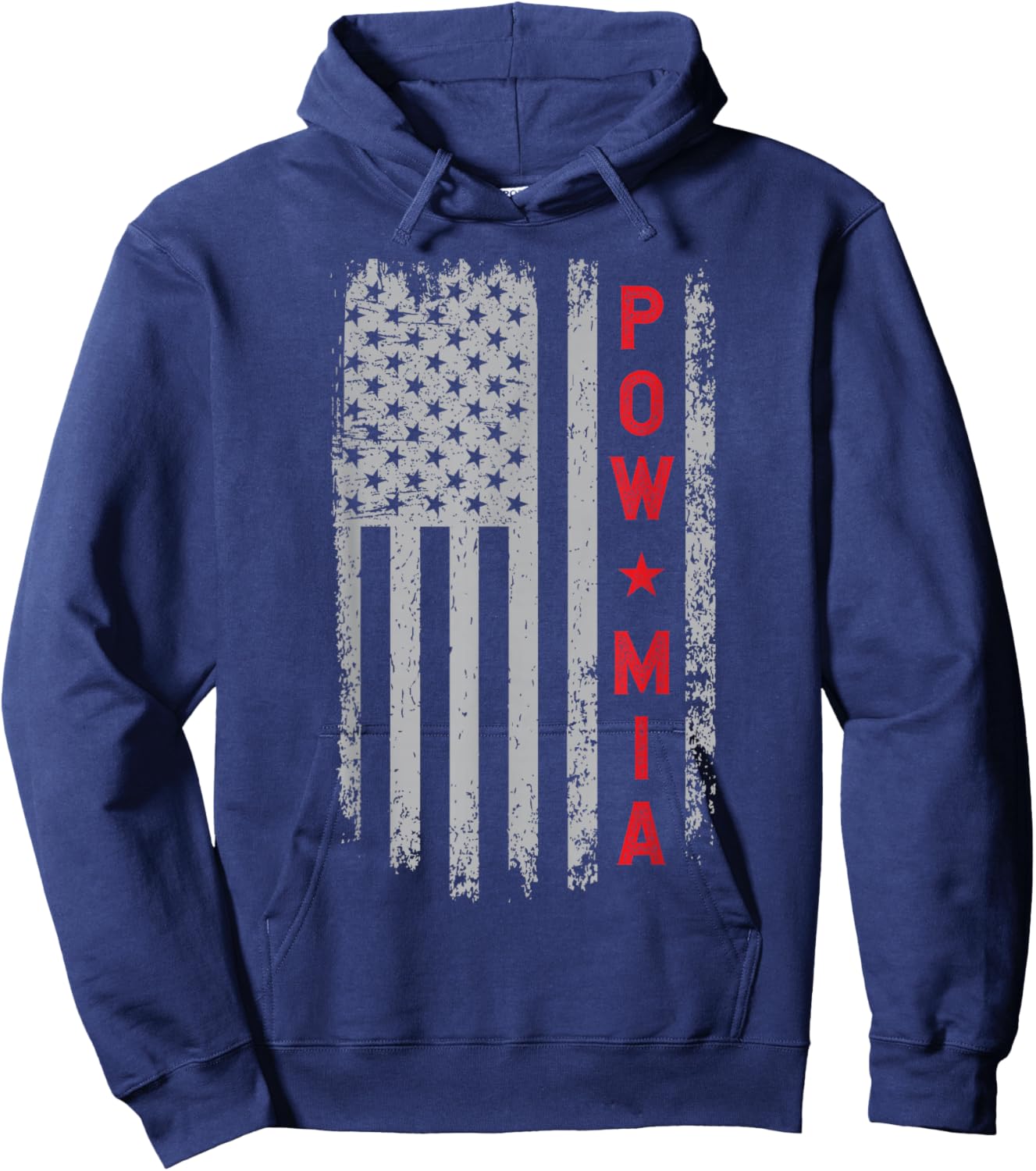 Pow Mia USA Flag You are not forgotten - Veterans Day Hoodie - Hoodie | Navy