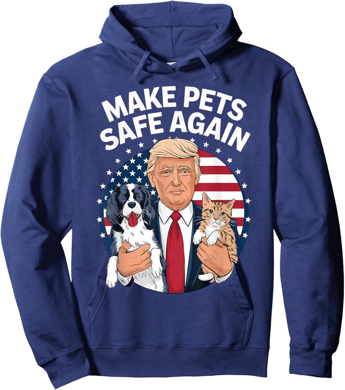 Goose Ohio Cats and Dogs 2024 Debate Make Pets Safe Again Hoodie - Hoodie | Navy