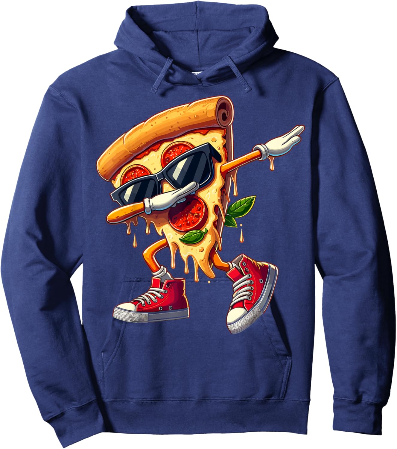 Dabbing Pizza Slice Dance Pizza Lover Boy Dancing Foodie Hoodie - Hoodie | Navy