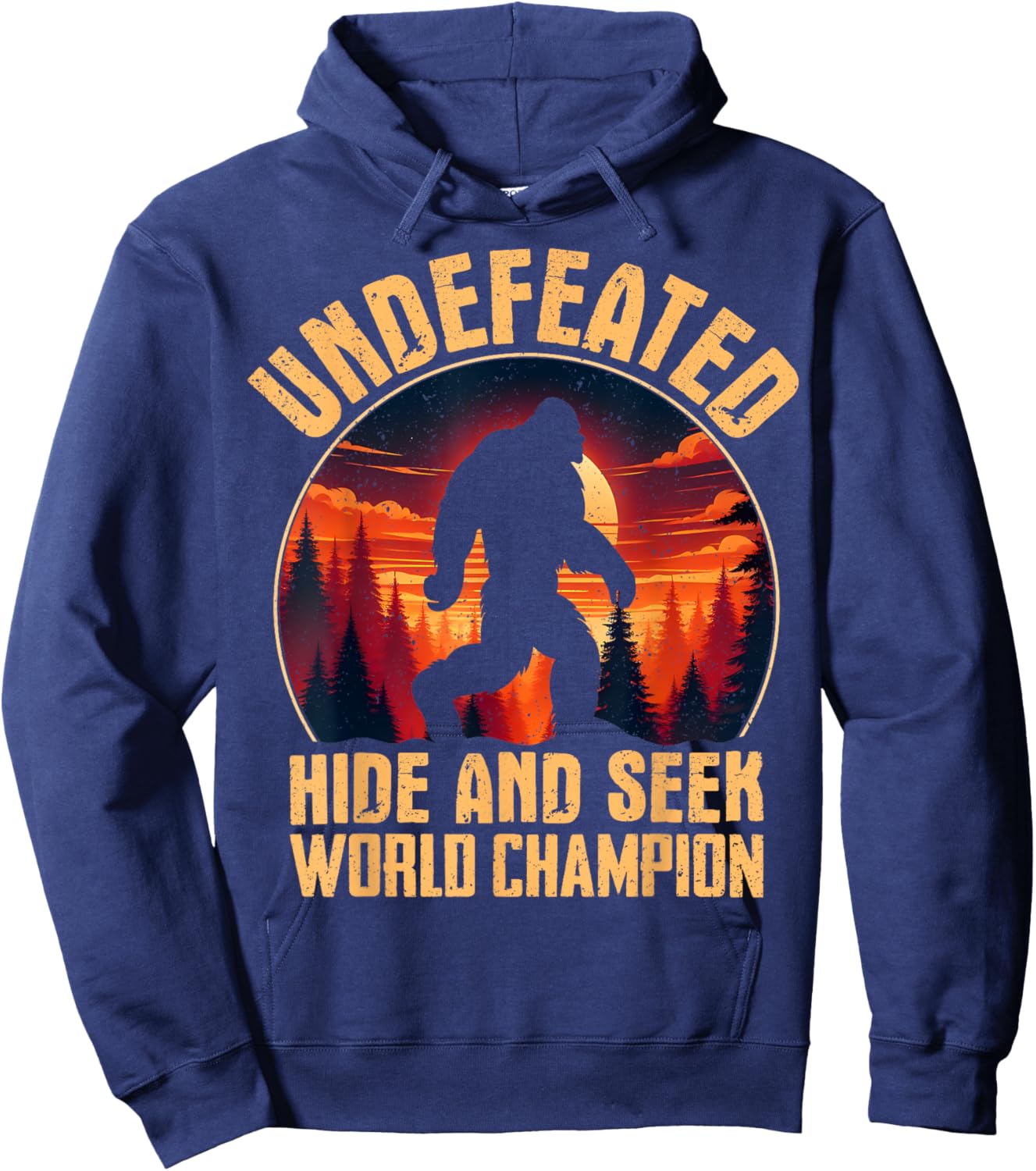 Undefeated Hide And Seek World Champion Bigfoot Hoodie - Hoodie | Navy