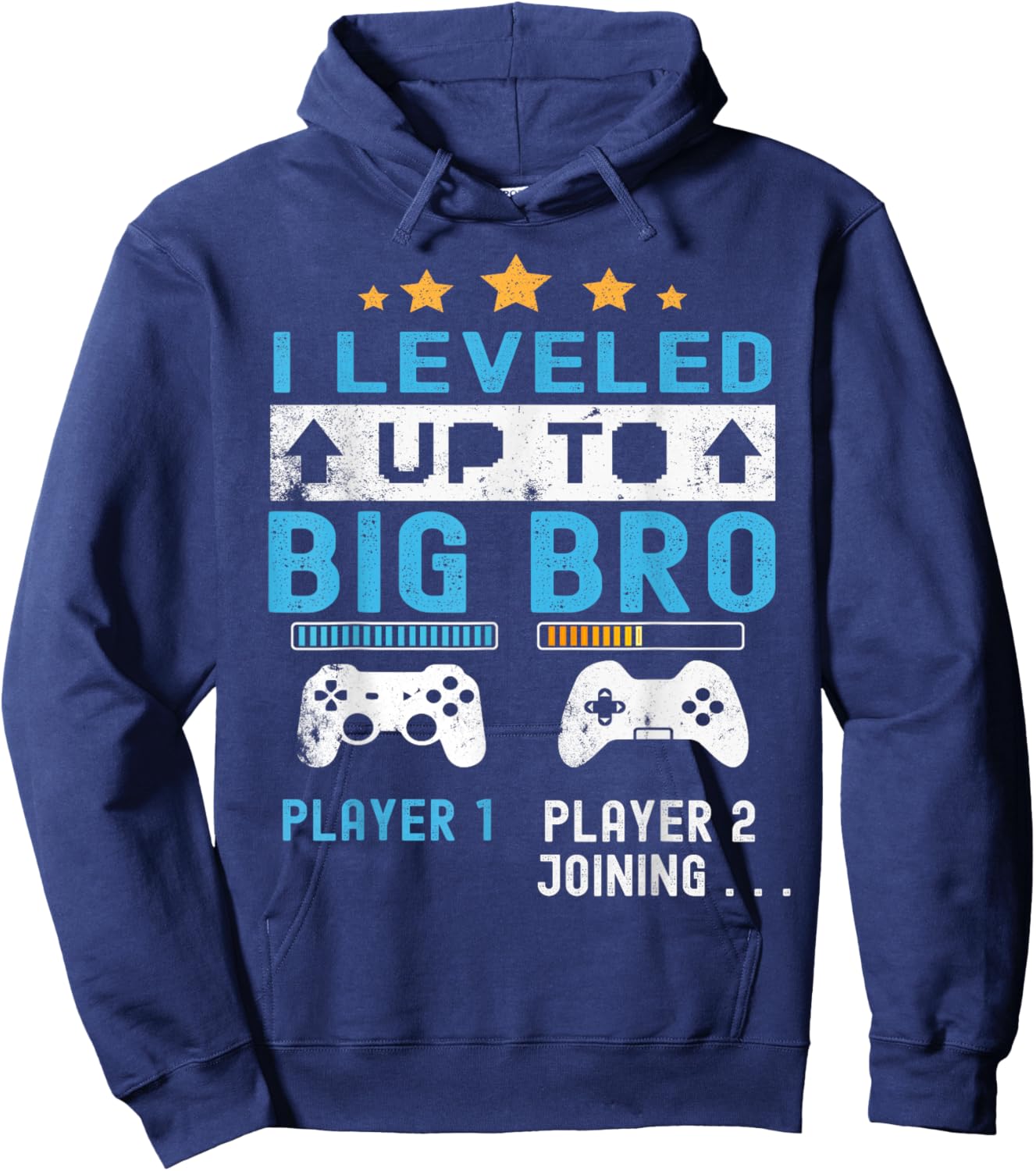 Leveled Up to Big Bro - Gamer New Player Joining Soon Hoodie - Hoodie | Navy