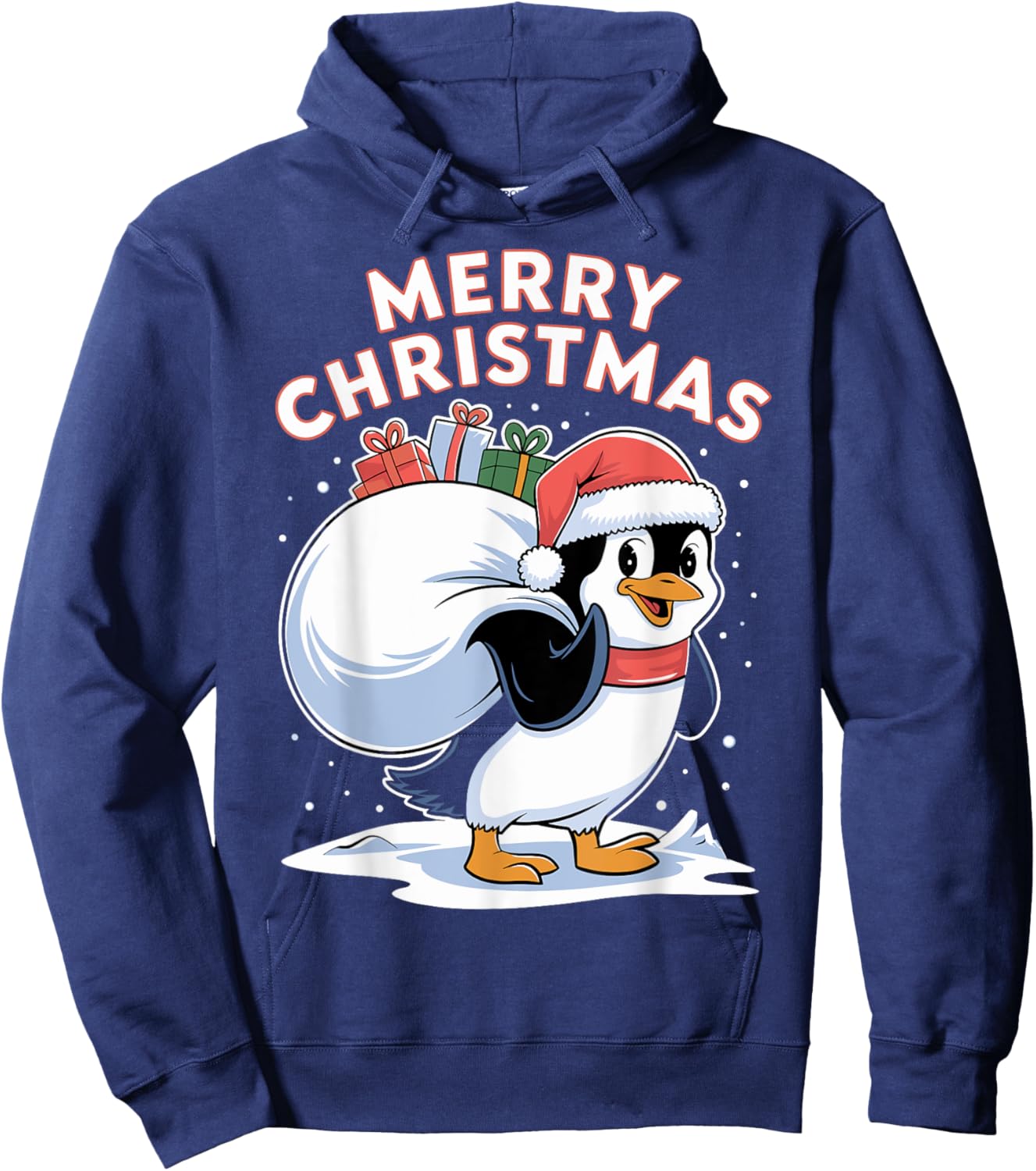 Merry Christmas Emperor Penguin Hoodie - Hoodie | Navy