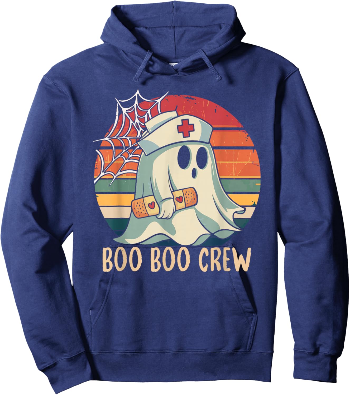Boo Boo Crew For Nurse Halloween Nursing Hoodie - Hoodie | Navy