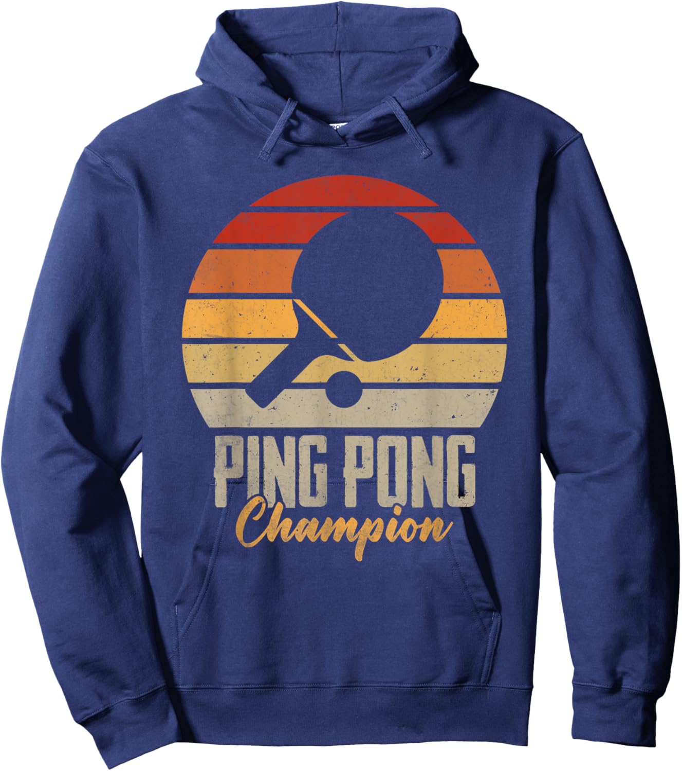 Ping Pong Champion Vintage Table Tennis Player Funny Hoodie - Hoodie | Navy