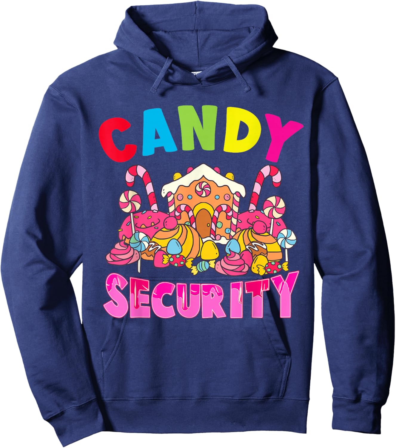 Candy Land Costumes Adult Candy Security Funny Hoodie - Hoodie | Navy