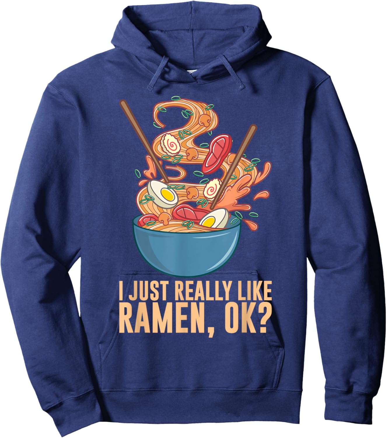 Funny Ramen Noodles Art Women Noodle Ramen Lovers Hoodie - Hoodie | Navy