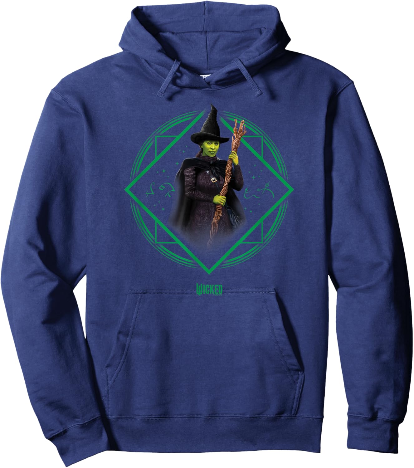 Wicked Elphaba Portrait - Black, , Small, Short Sleeve, Movie Hoodie - Hoodie | Navy
