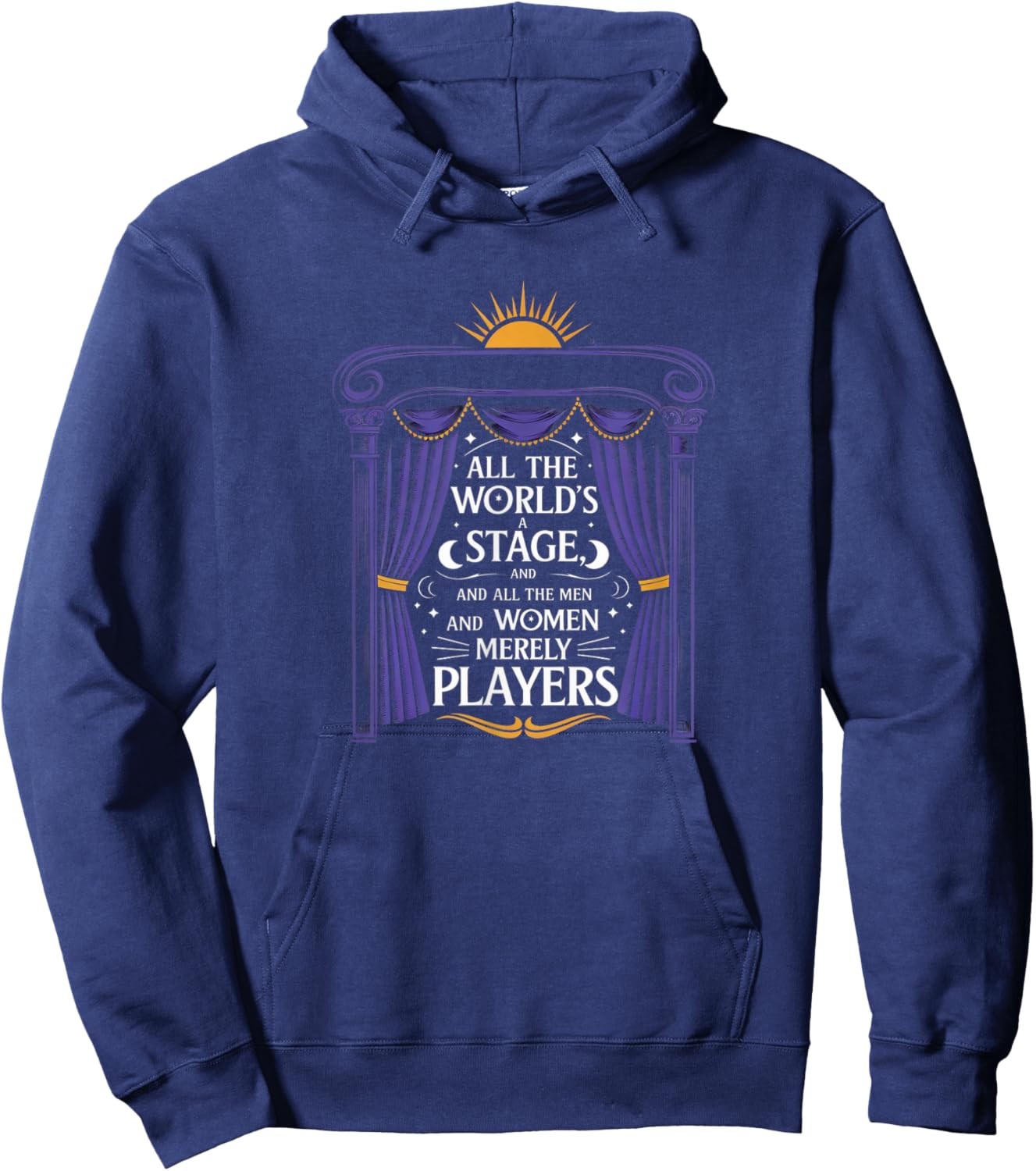 All The Worlds A Stage Shakespeare Much Ado About Nothing Hoodie - Hoodie | Navy