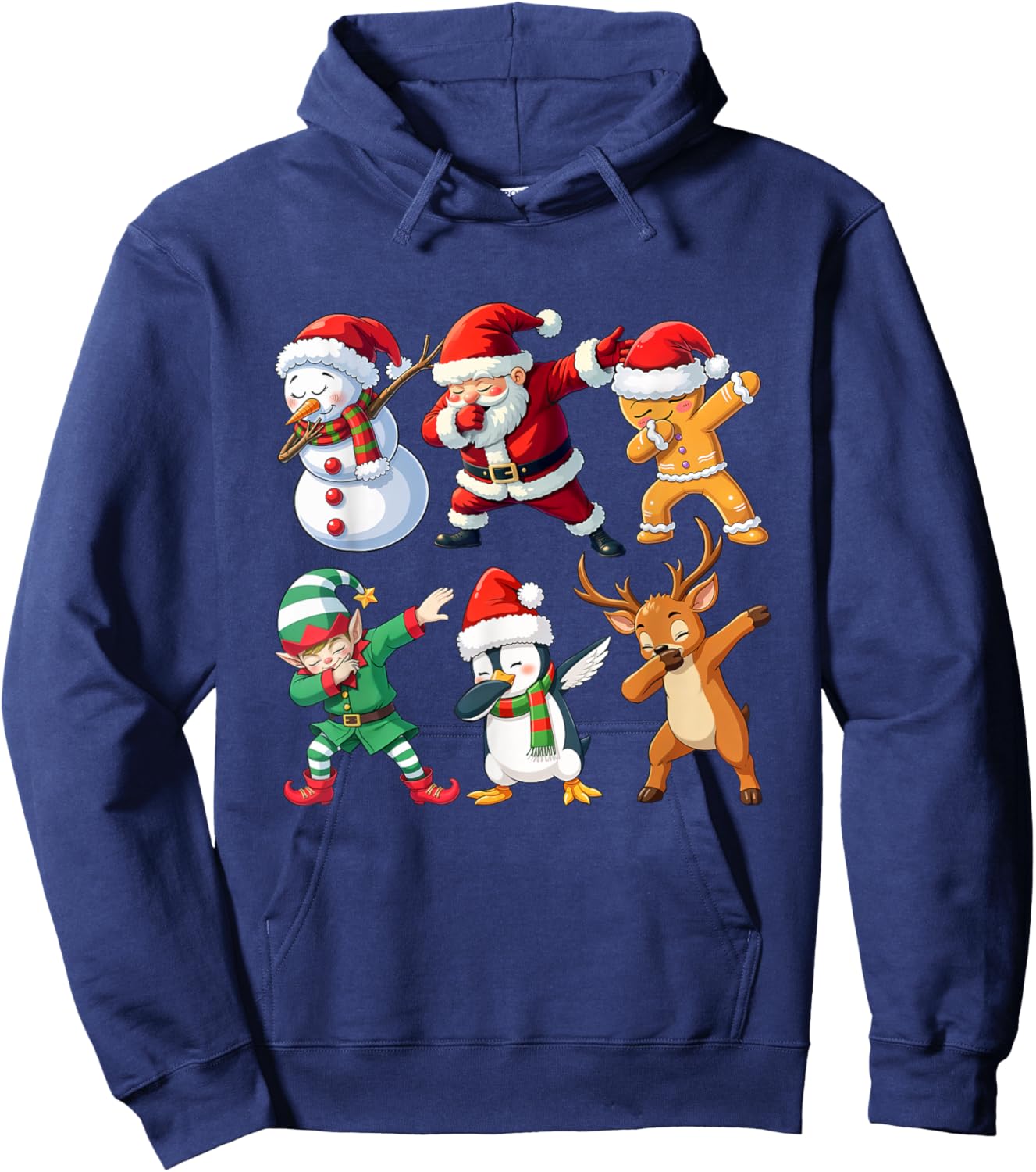Dabbing Xmas Characters - Xmas Christmas Squad Hoodie - Hoodie | Navy