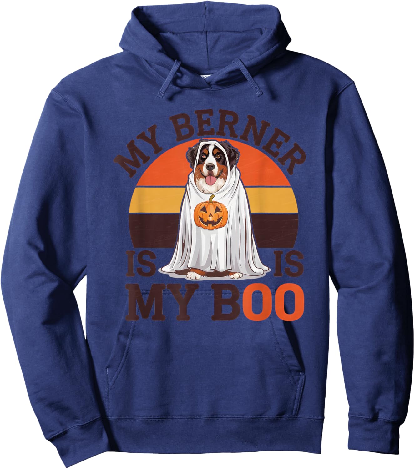 Halloween Costume Bernese Mountain Dog My Berner Is My Boo Hoodie - Hoodie | Navy