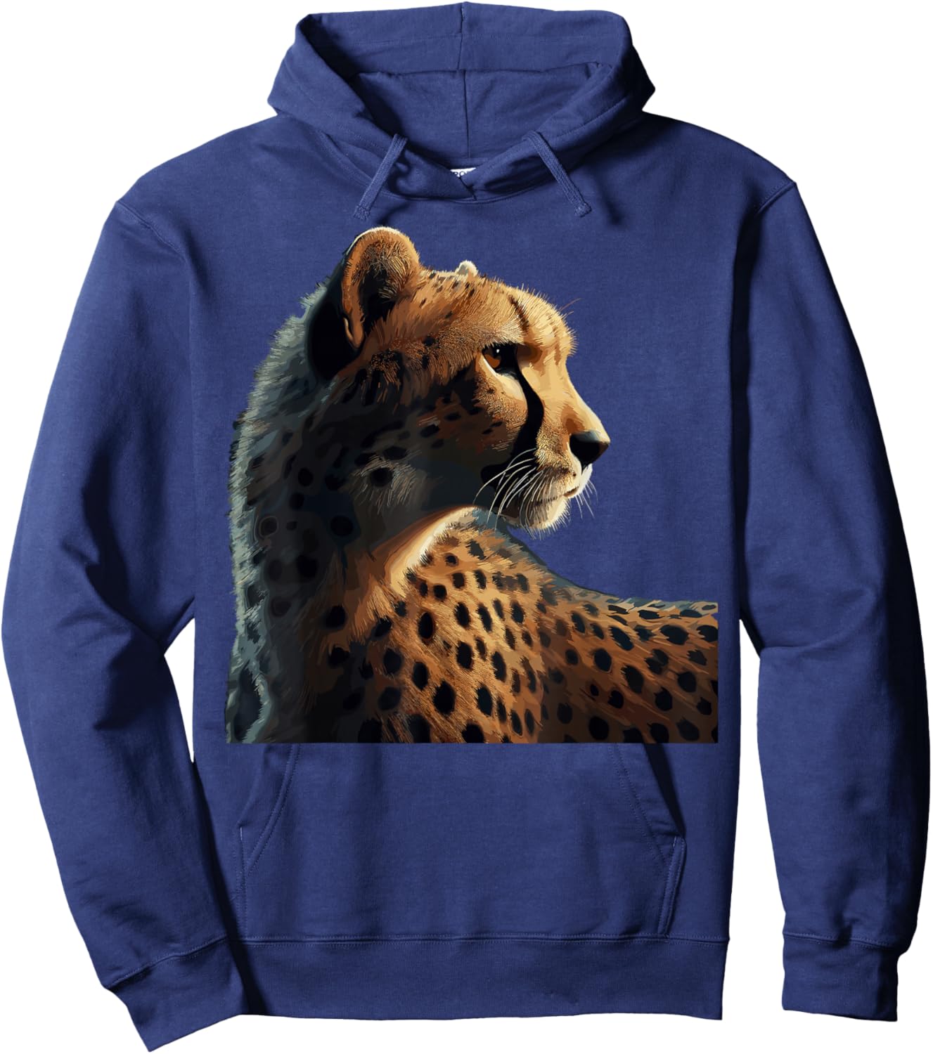 Leopard Cheetah Tiger Leopard Face Lion Cat Hoodie - Hoodie | Navy