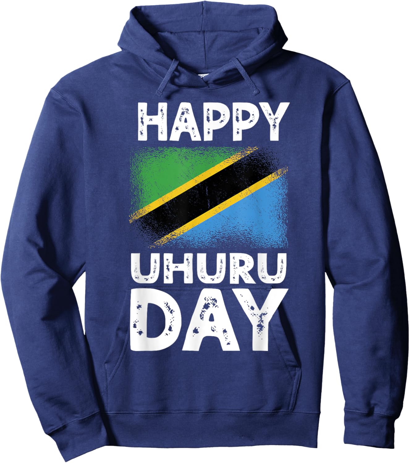 Happy Uhuru Day Independence Day Tanzania Tanzanian Roots Hoodie - Hoodie | Navy