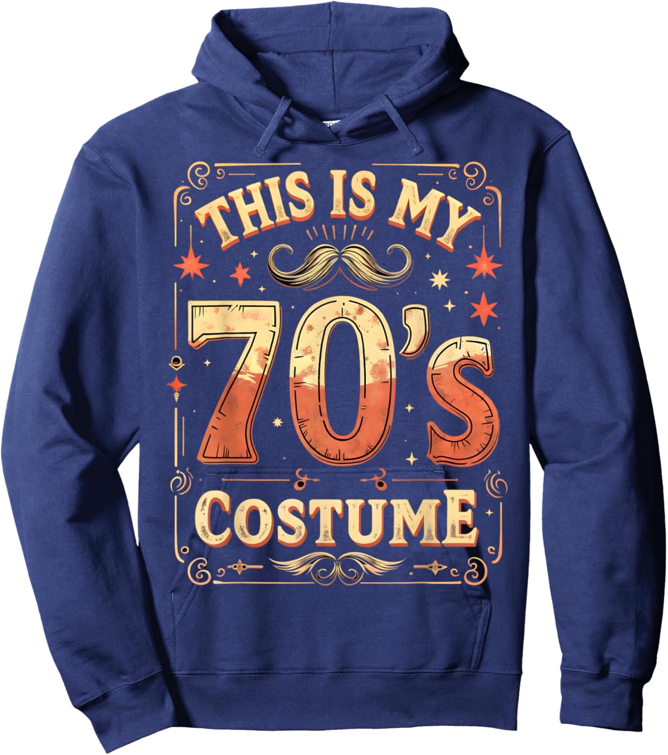 This Is My 70s Costume 70 Styles Men 70's Disco 1970s Outfit Hoodie - Hoodie | Navy