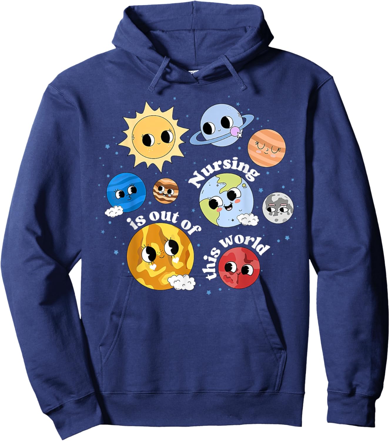 Nursing Is Out Of This World Outer Space Nurse PEDS RN Nurse Hoodie - Hoodie | Navy