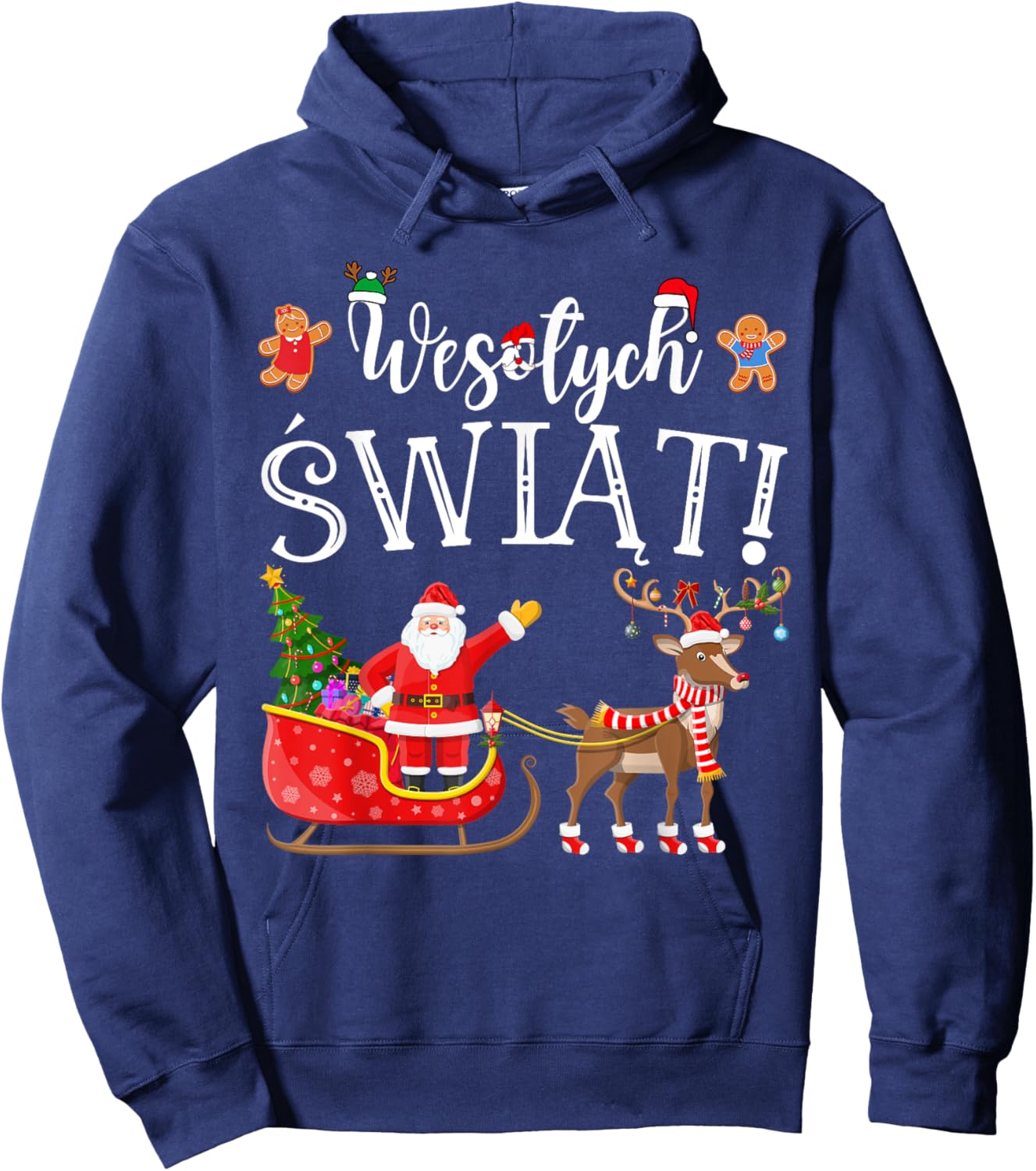 Poland Wigilia Polish Christmas / Wesolych Swiat Hoodie - Hoodie | Navy
