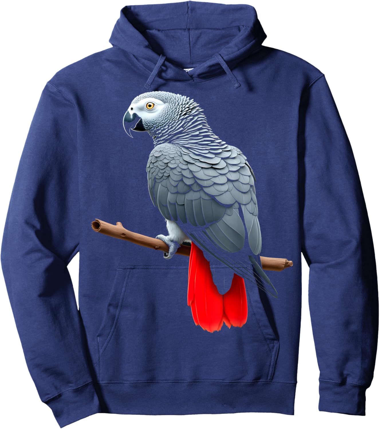 African Grey Parrot Art for Bird Lovers Hoodie - Hoodie | Navy