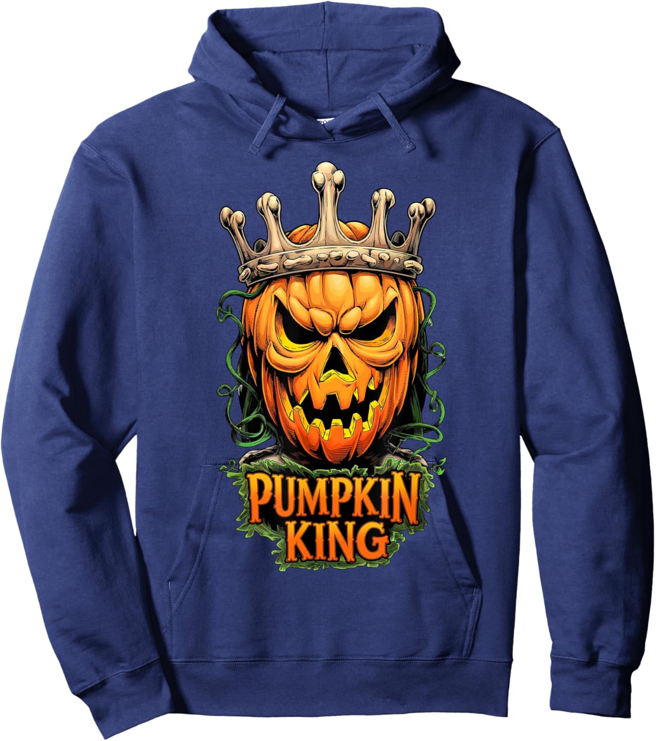 Pumpkin King Halloween Scary Evil Happy Halloween Hoodie - Hoodie | Navy
