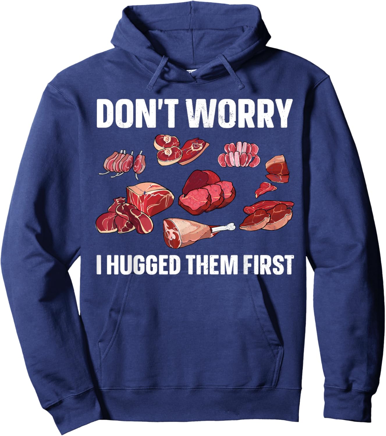 Funny Butcher Design Women Butchery Meat Butcher Hoodie - Hoodie | Navy