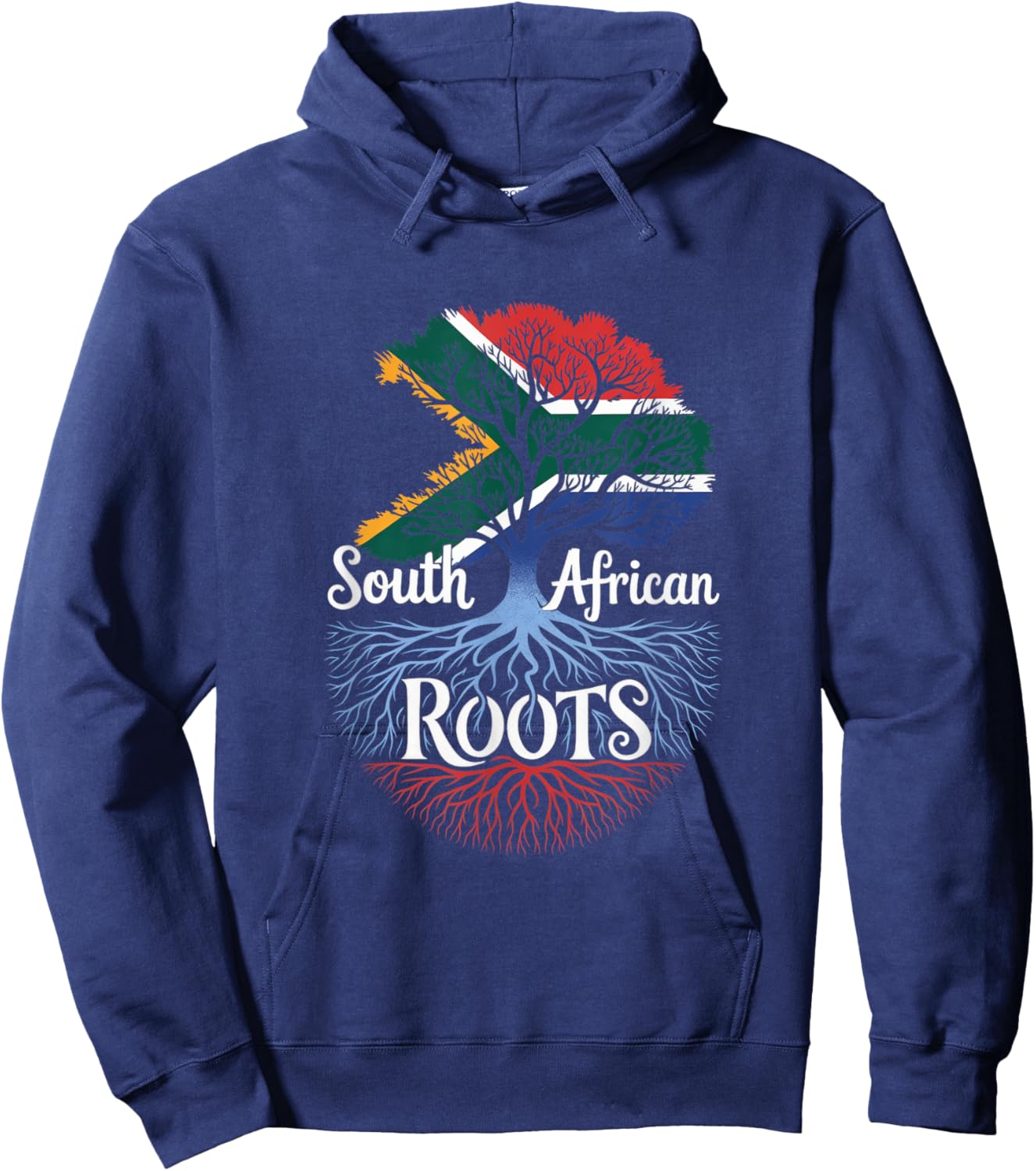 South African Roots - South Africa Flag Family Tree Souvenir Hoodie - Hoodie | Navy