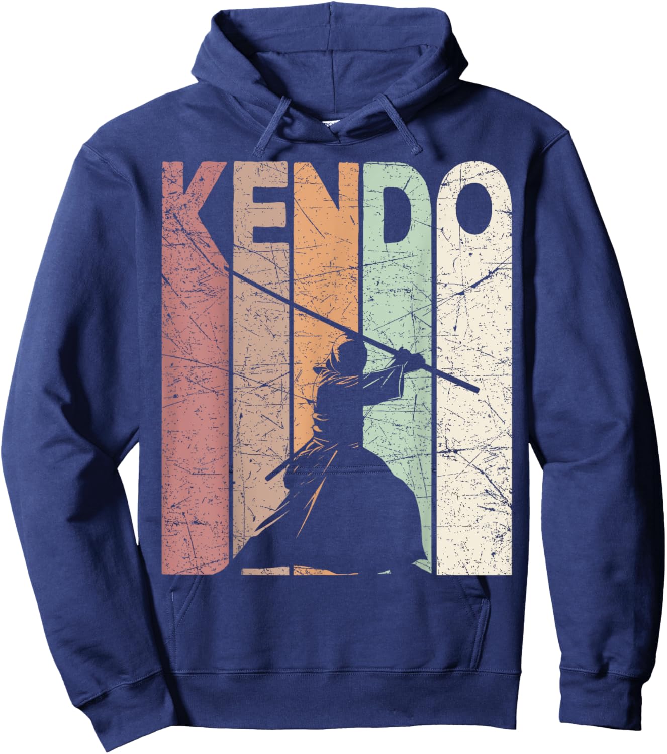 Kendo Vintage Martial Arts Retro Kendo Lover Hoodie - Hoodie | Navy