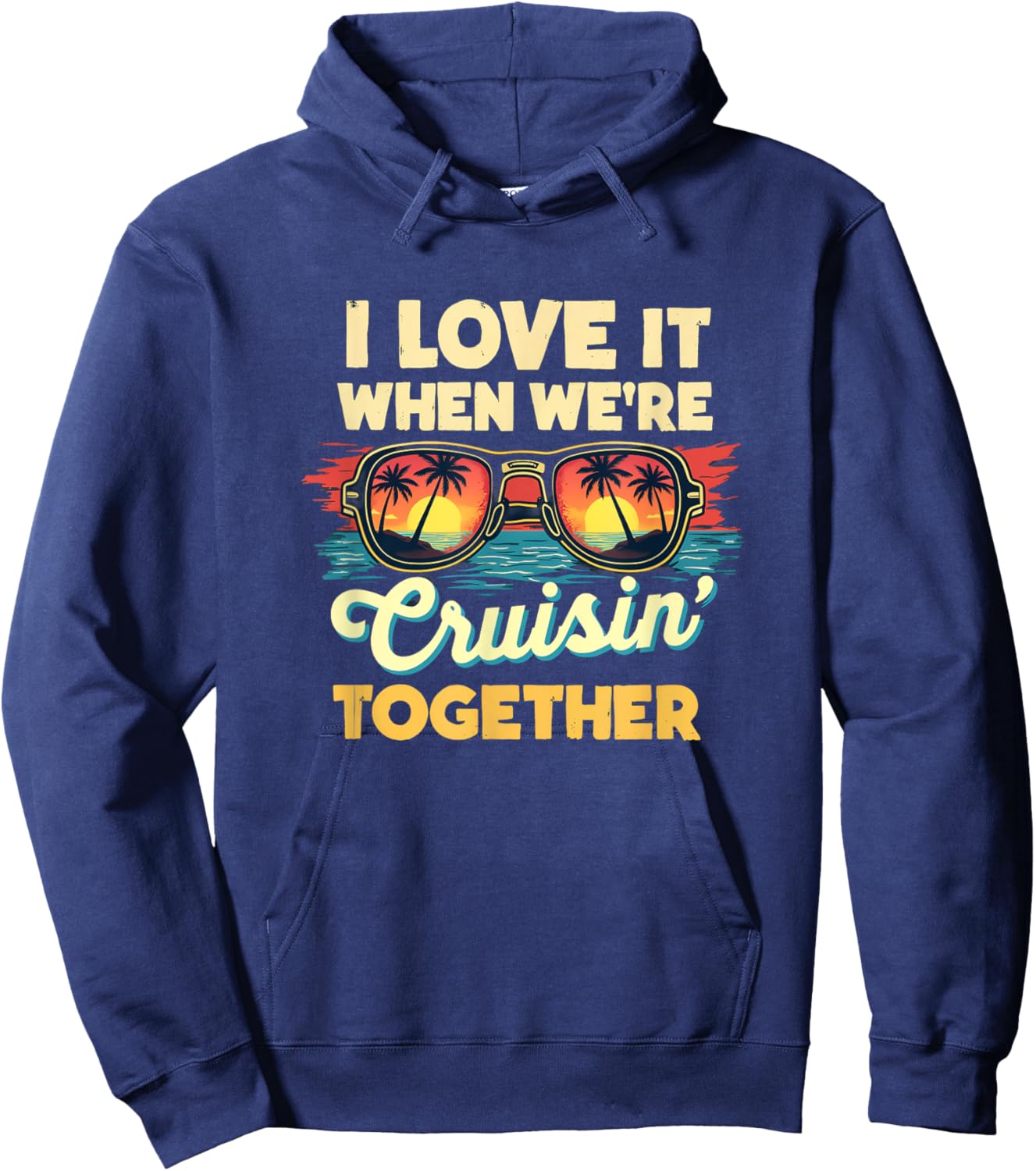Retro 2025 Cruise Vacation Buddies Couples Girl 0CAQOR Hoodie - Hoodie | Navy