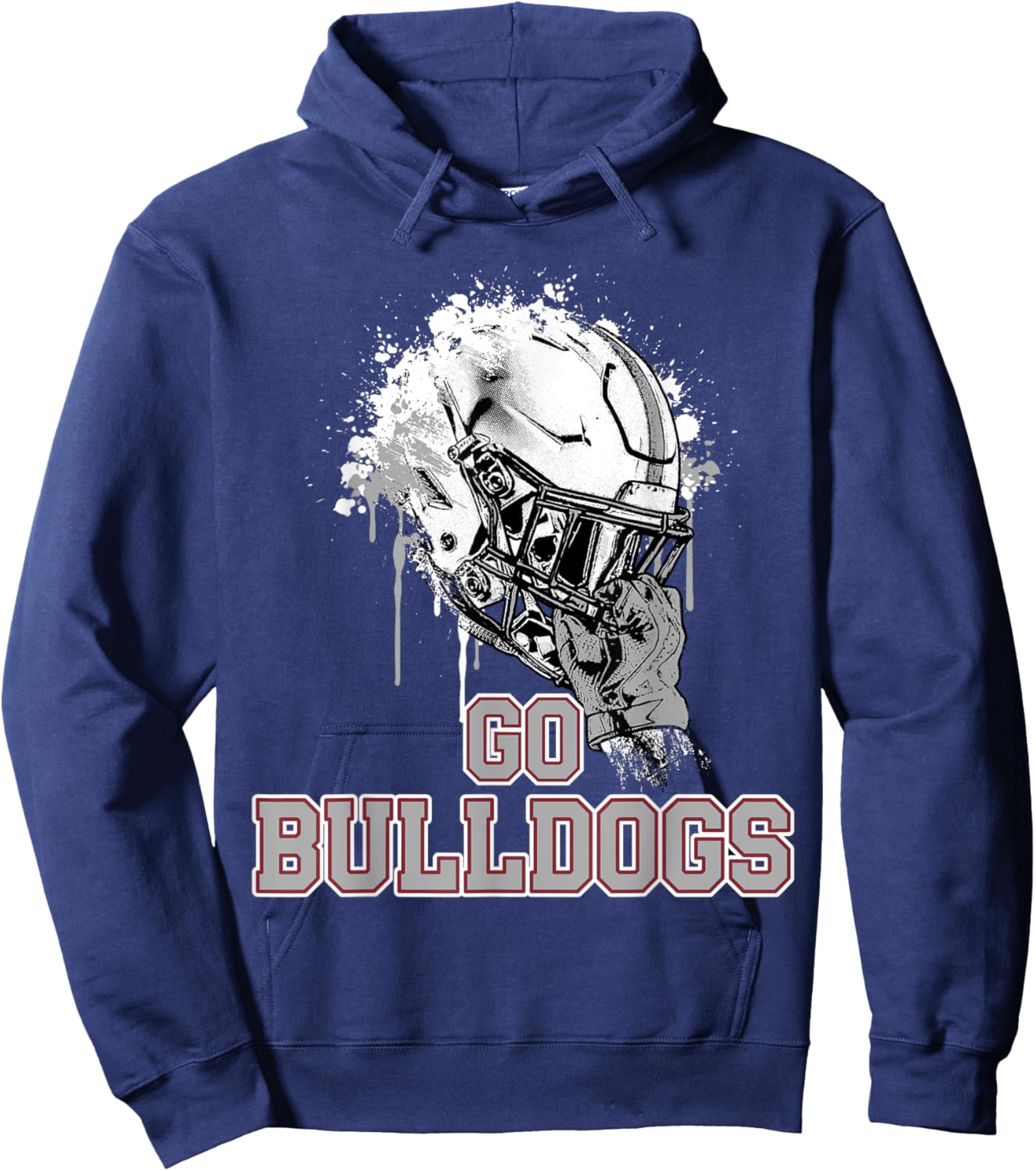 Edmond Memorial Bulldogs Rising Helmet GO! Hoodie - Hoodie | Navy