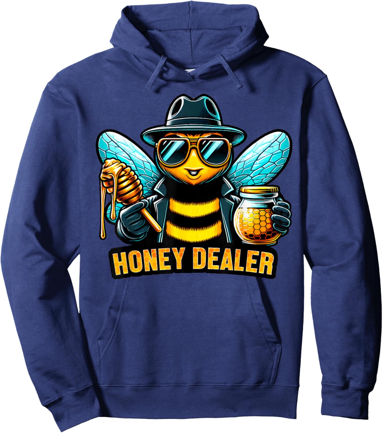 Honey Dealer Beekeeper Honeycomb Beekeeping Queen Bees Hoodie - Hoodie | Navy