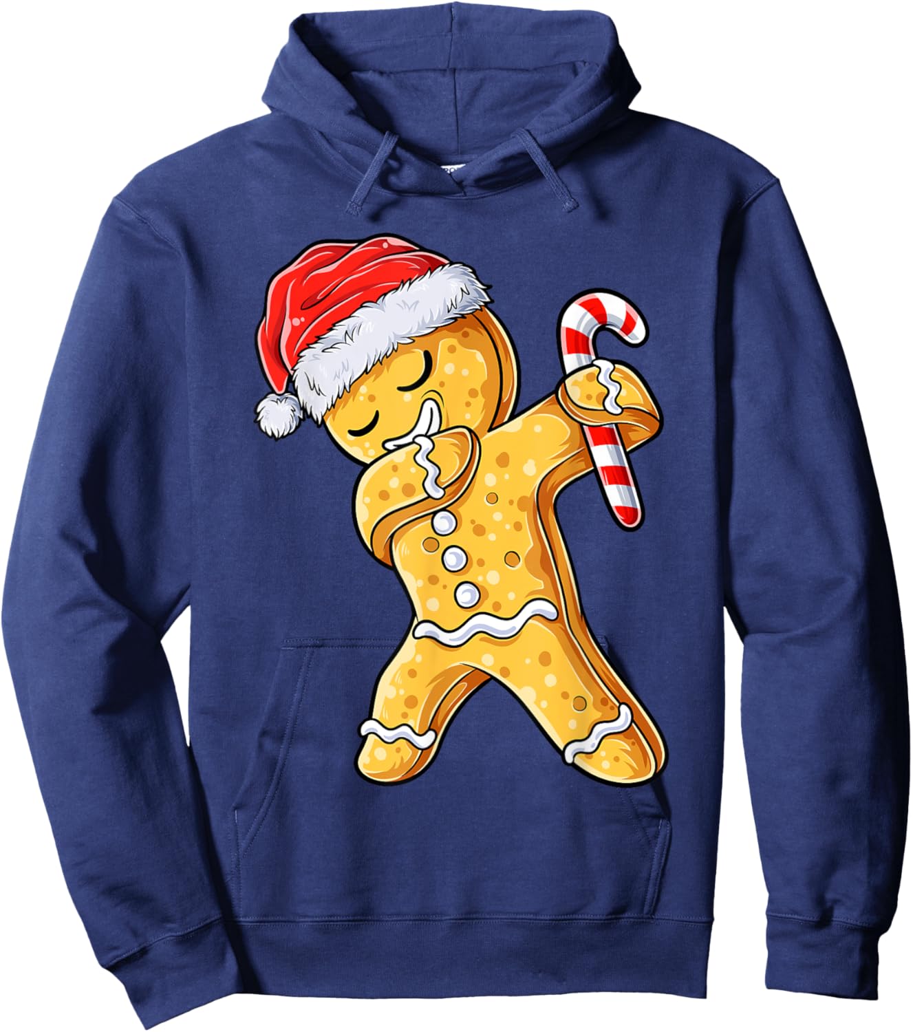 Christmas Gingerbread Man Dabbing Cool Cookie Dab Xmas Kids Hoodie - Hoodie | Navy