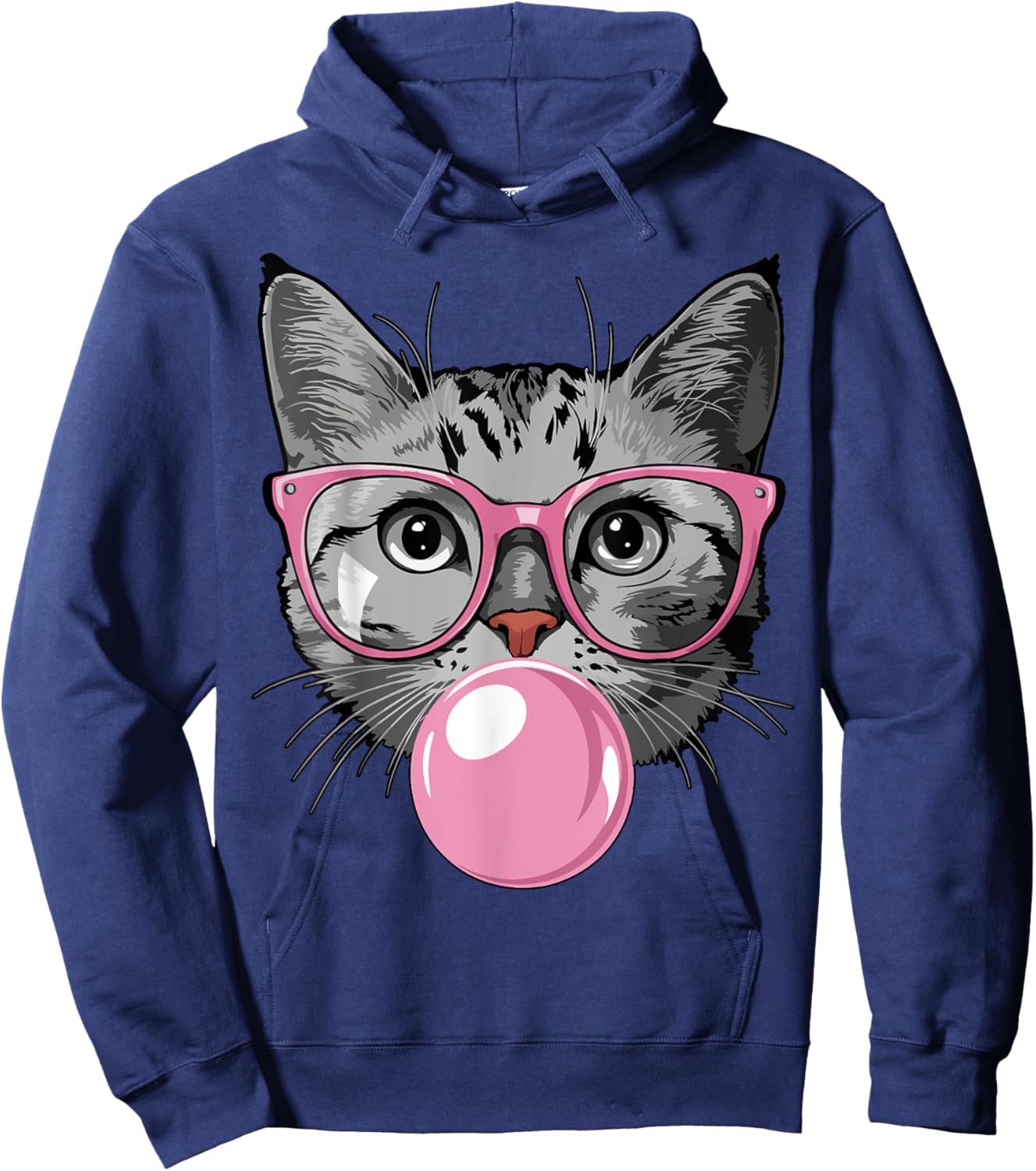 Cute Cat T Shirt Women Funny Cat Lovers Hoodie - Hoodie | Navy