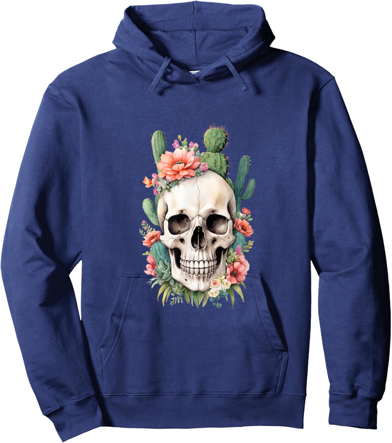 Desert Skull Garden Art Hoodie - Hoodie | Navy