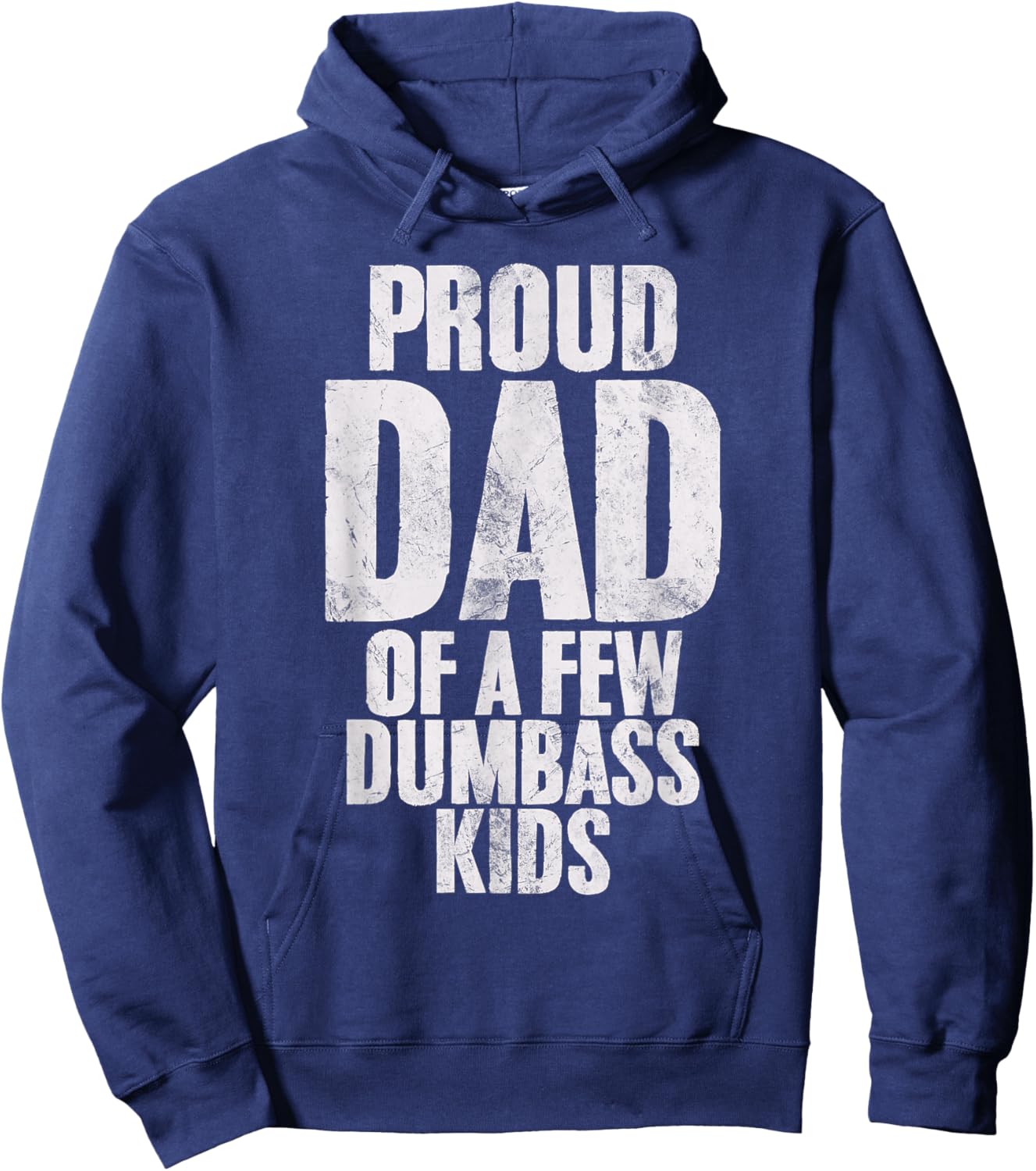 Proud Dad Of A Few Dumbass Kids Funny Dumb Stupid Kids Hoodie - Hoodie | Navy