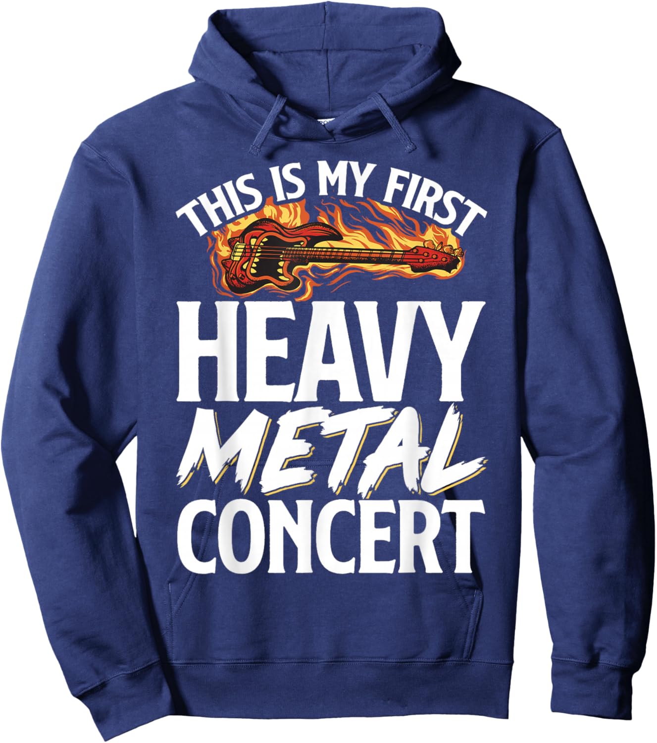 This Is My First Heavy Metal Concert Hoodie - Hoodie | Navy
