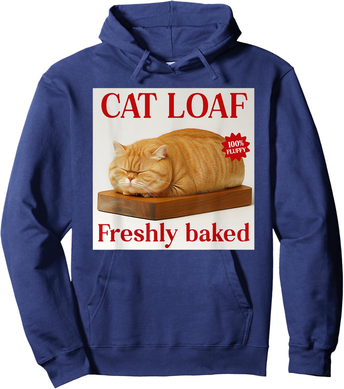 Bread Cat Loaf Funny Cat Bakery Hoodie - Hoodie | Navy